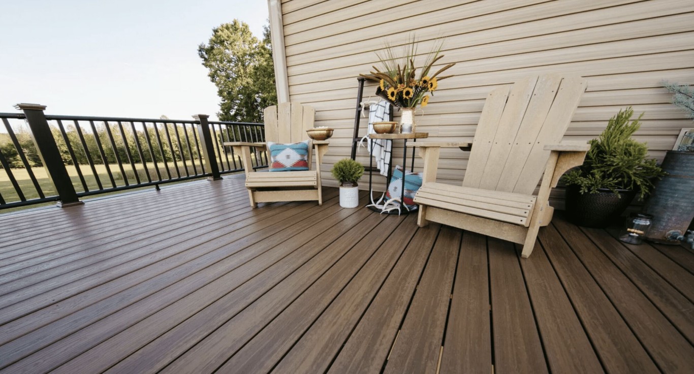 Composite deck installation with modern materials